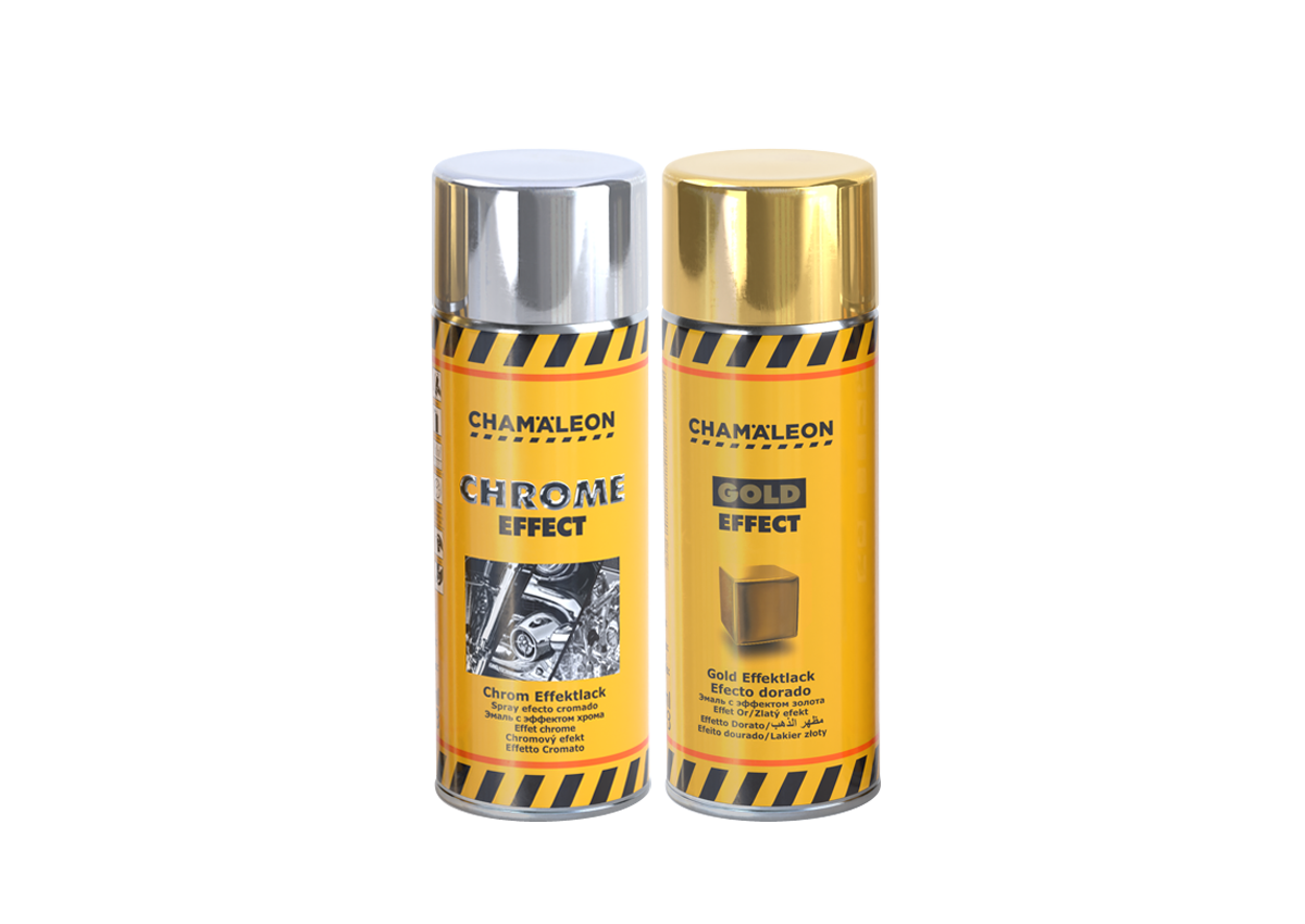 Aerosol chrome/gold effect